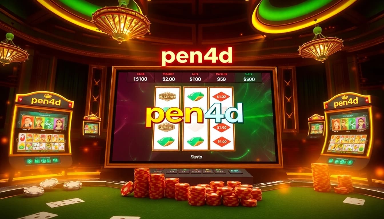 Experience the excitement of pen4d slot games with vibrant casino visuals and thrilling betting action.