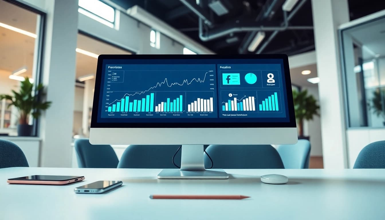 Engaging digital workspace illustrating the best smm panel management tools and analytics.