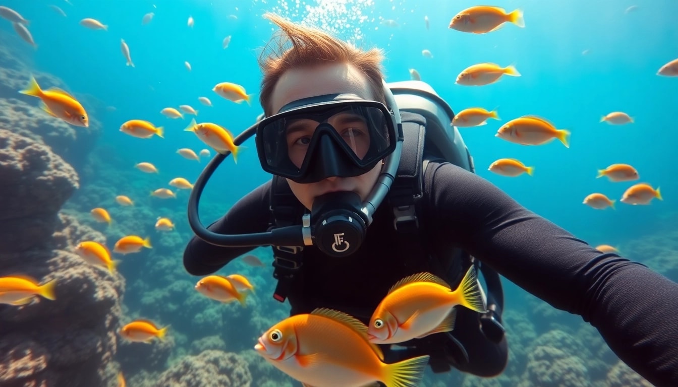 Schnuppertauchen in einem bezaubernden Korallenriff mit bunten Fischen.