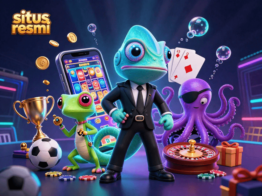 Experience thrilling betting with situs resmi at its core, featuring dynamic sports elements and energized characters.