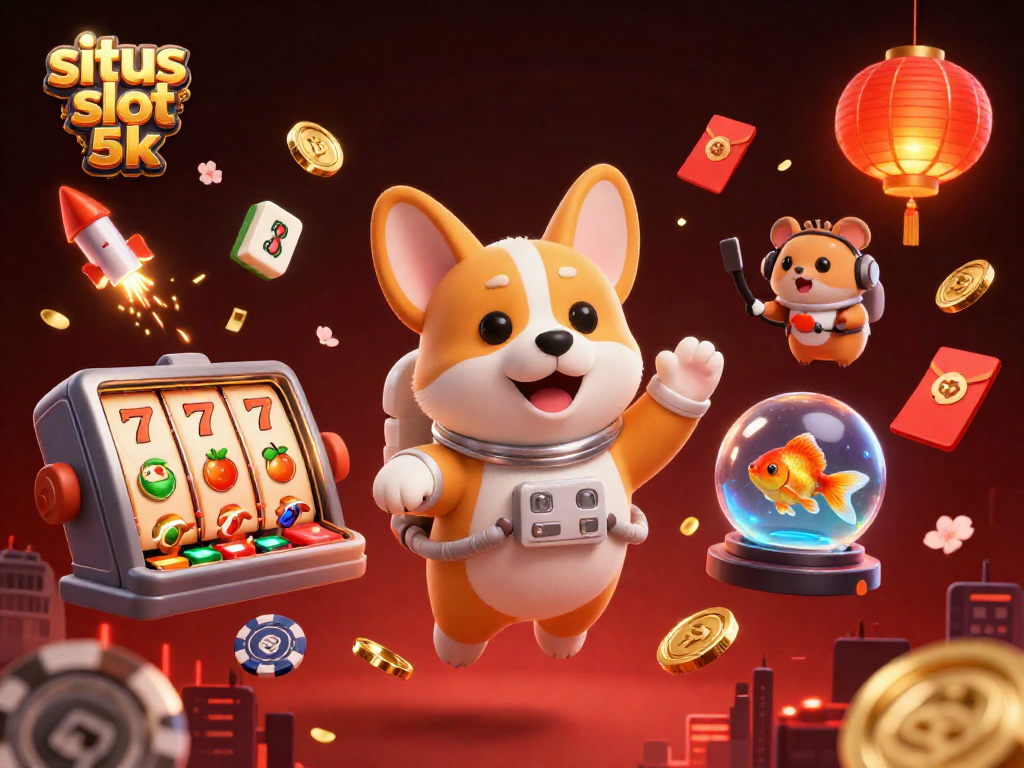 Play with excitement at situs slot 5k in a vibrant, cosmic casino atmosphere.