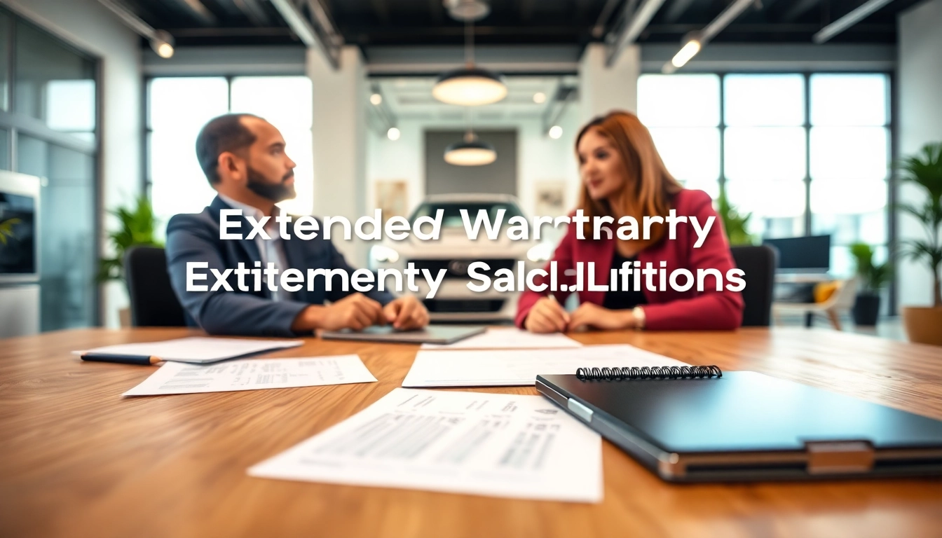 Showcasing extended warranty solutions, a professional consultation in an inviting office setting.