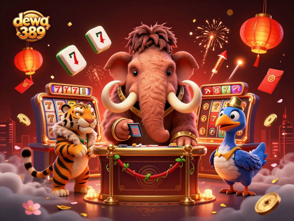 Menghadiri kasino dengan dewa slot 389, bouncer mamut berbulu, dan tamu VIP beruang sabertooth.