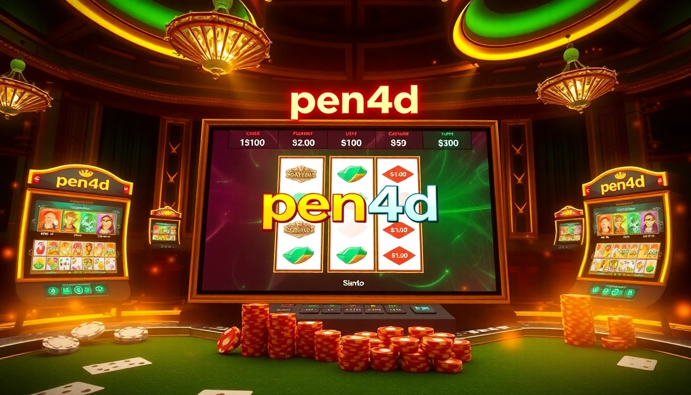 Experience the excitement of pen4d slot games with vibrant casino visuals and thrilling betting action.