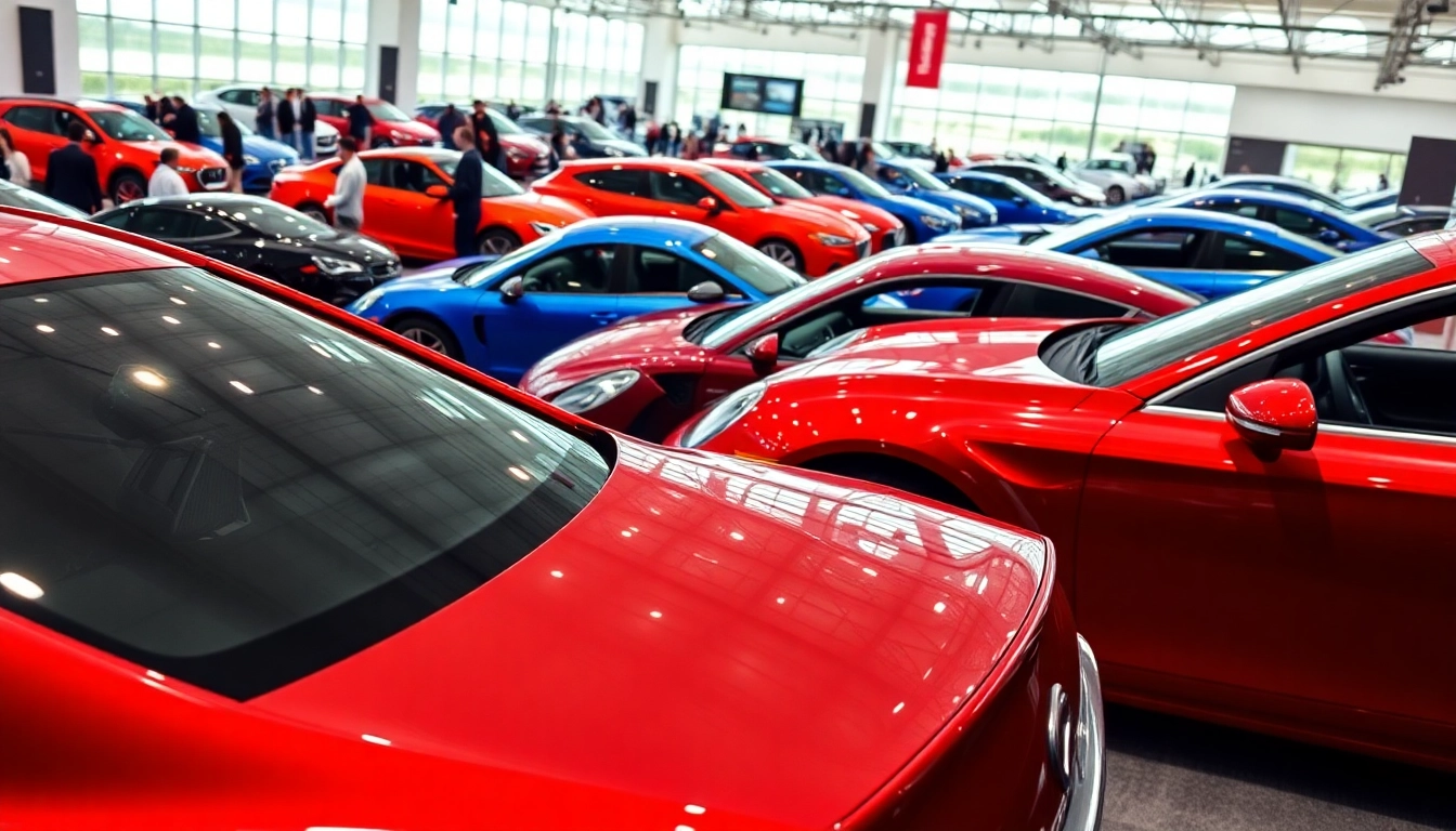 Discover the vibrant energy of the Auto Cars Show with an array of sleek vehicles on display.