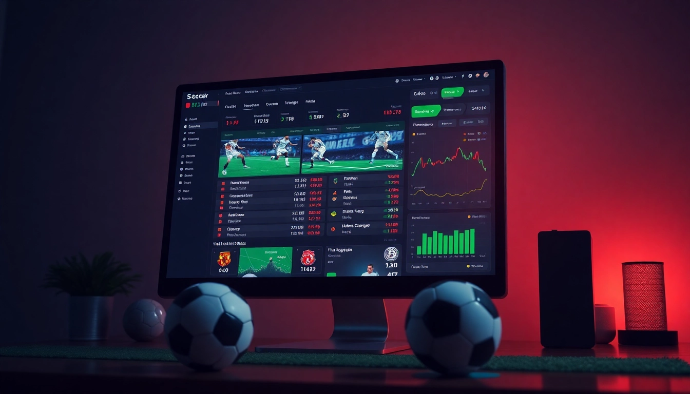 Kèo nhà cái display showcasing real-time soccer betting odds on a modern digital interface