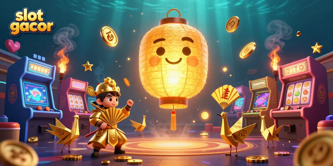 Engage with slot gacor in a vibrant casino scene featuring lucky symbols and dynamic characters.
