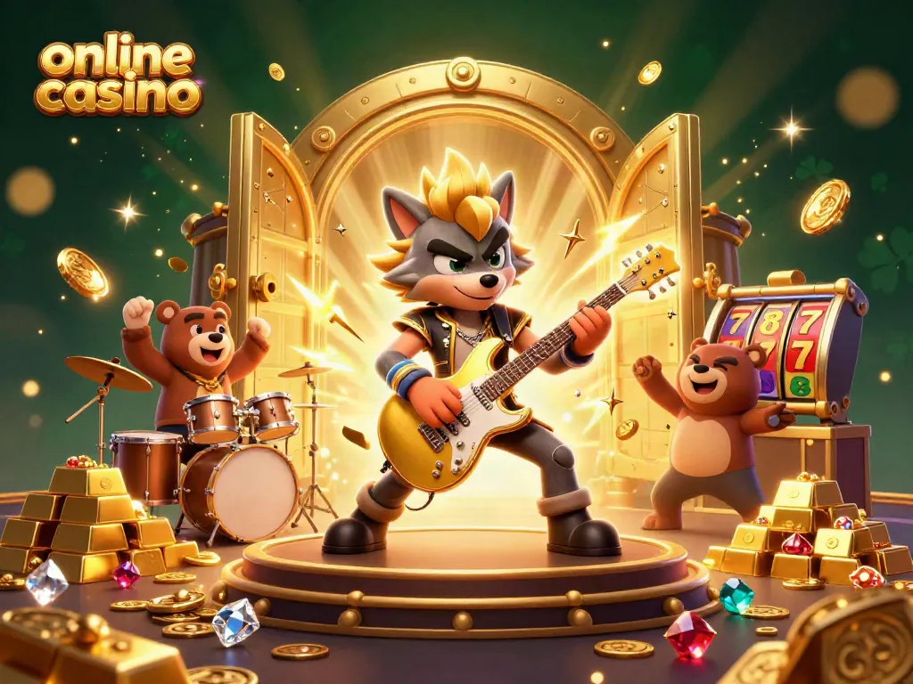 Accede a la emoción de los juegos de azar en el casino online con un lujoso escenario lleno de tesoros y acción.