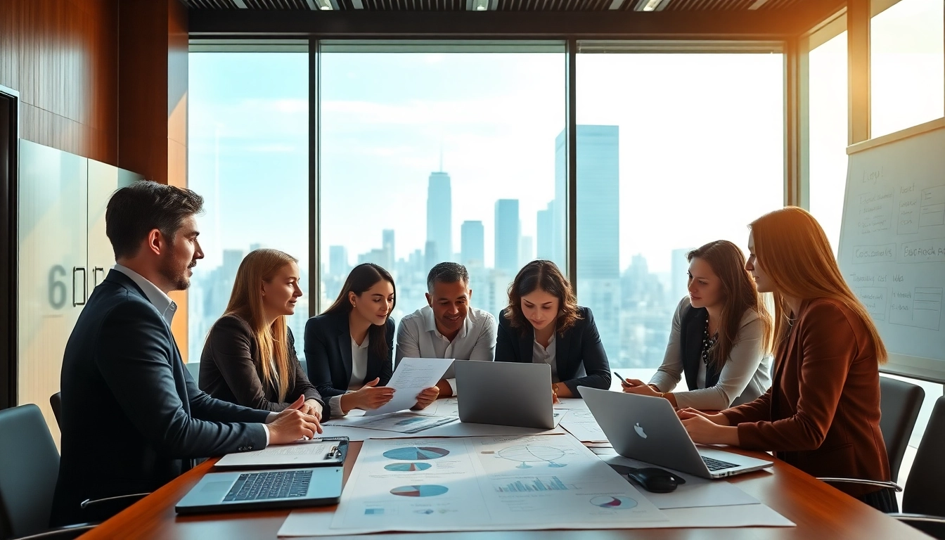 Engaging discussion on Strategy Capture Management in a modern office setting.