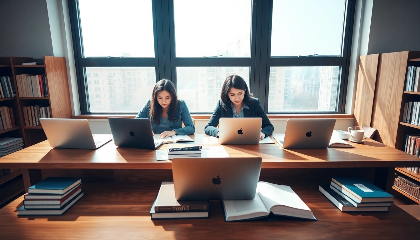 Engaged TOEFL test takers for hire studying in a well-lit setting, promoting focused learning.