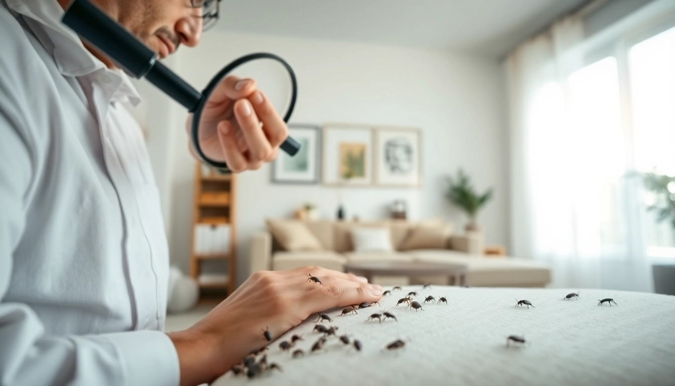 Assessing bed bug exterminator cost through expert inspection of home environment.