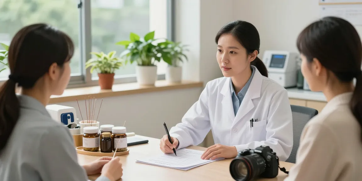 Consultation at 영통한의원 clinic focusing on holistic health.
