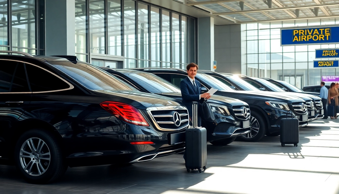 Facilitating smooth Private Airport Transfers with professional drivers at a modern airport.