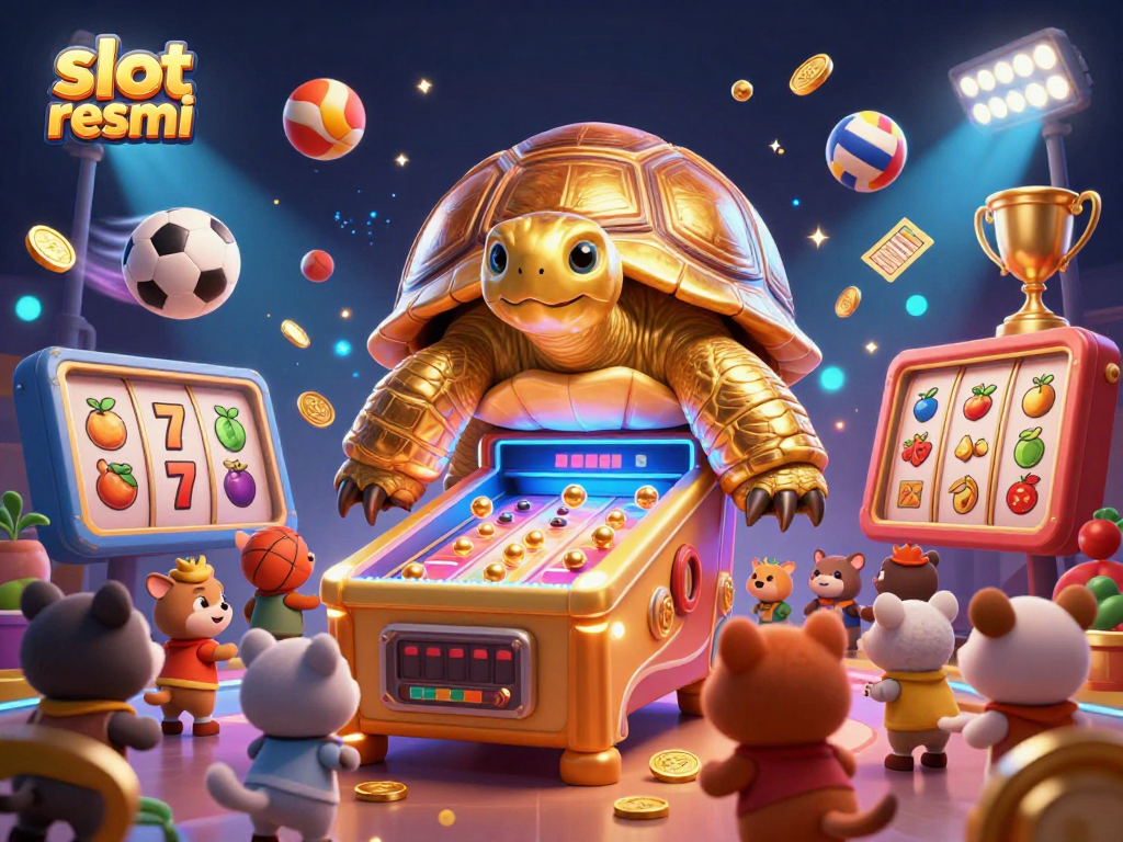 Experience vibrant gameplay with slot resmi in this engaging 3D rendering of a vibrant pinball tortoise scene.