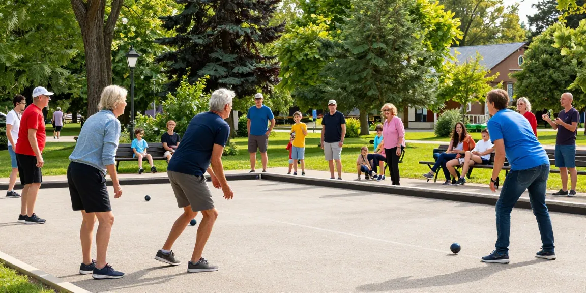Aktivitas permainan petanque di fopikotabalikpap.org dengan pemain beragam usia dan semangat kompetisi.