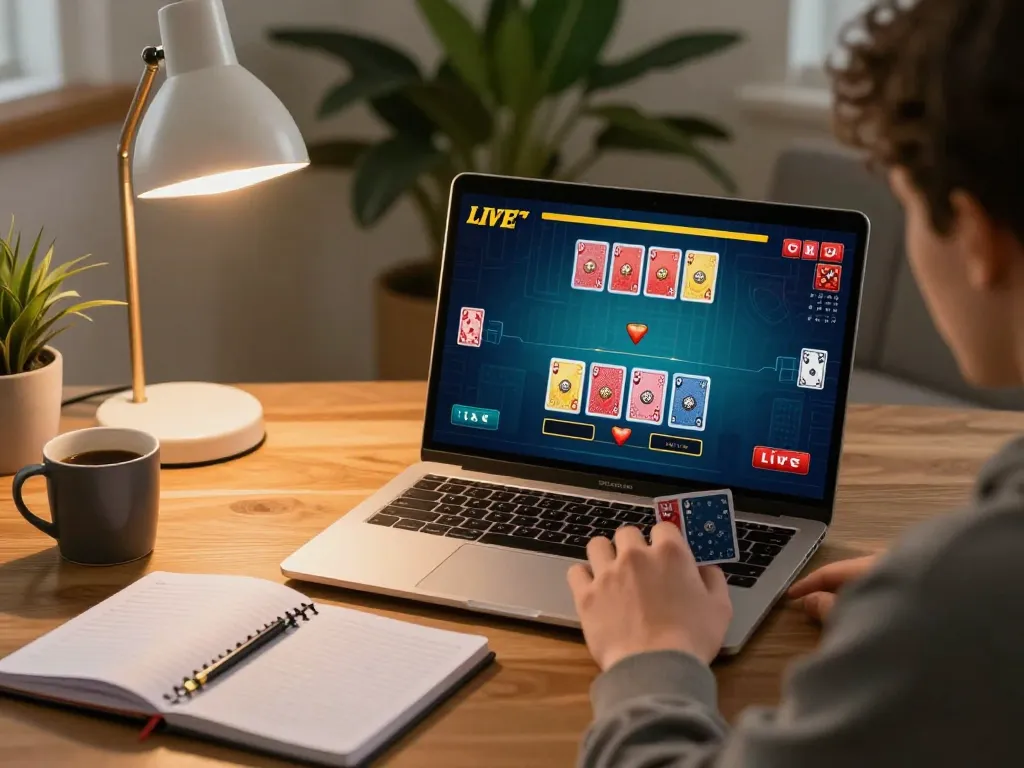 NHÀ CÁI CM88 enhances gaming experience with an engaging live dealer blackjack game on a laptop.