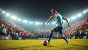 Crisp action shot of a koora soccer match with dynamic players showcasing athletic skill.