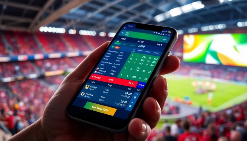 Engaging view of best sports betting sites India showcased on a smartphone app.