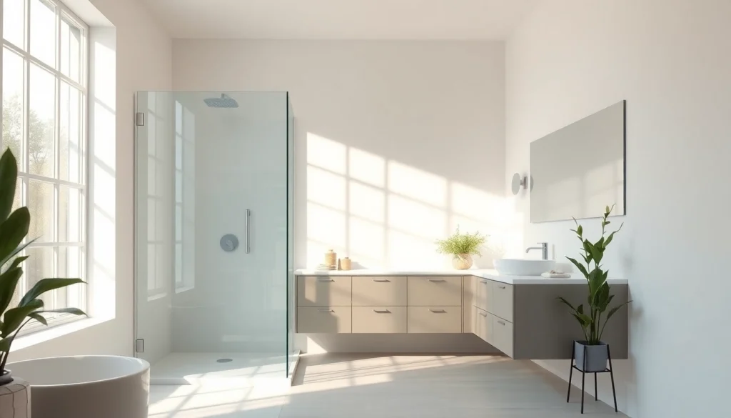 Vibrant sunny showers france bathroom design with modern shower and elegant fixtures