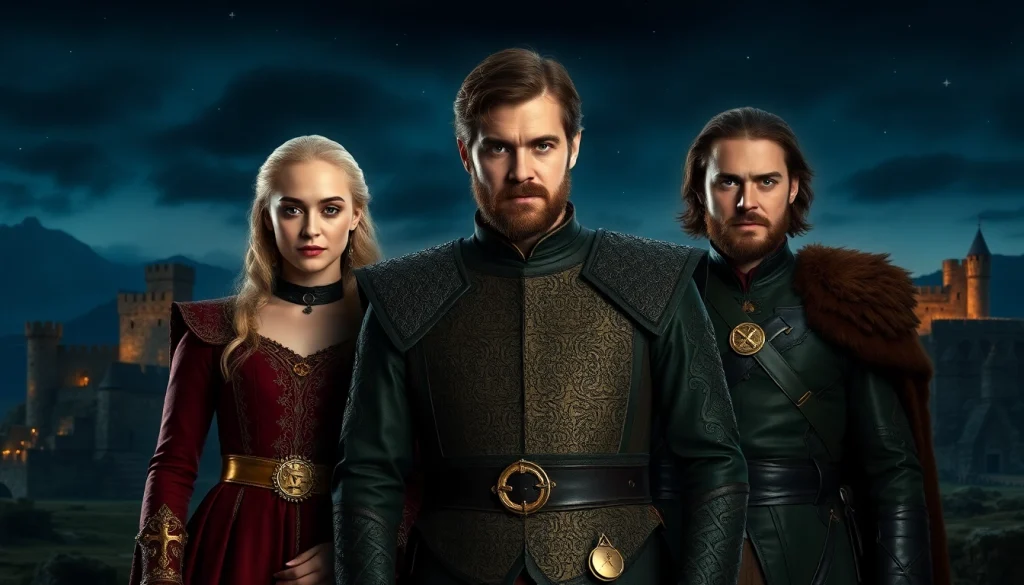 Experience the iconic game of thrones cast featuring vibrant costumes and a dramatic Westeros backdrop.