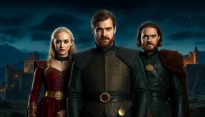 Experience the iconic game of thrones cast featuring vibrant costumes and a dramatic Westeros backdrop.