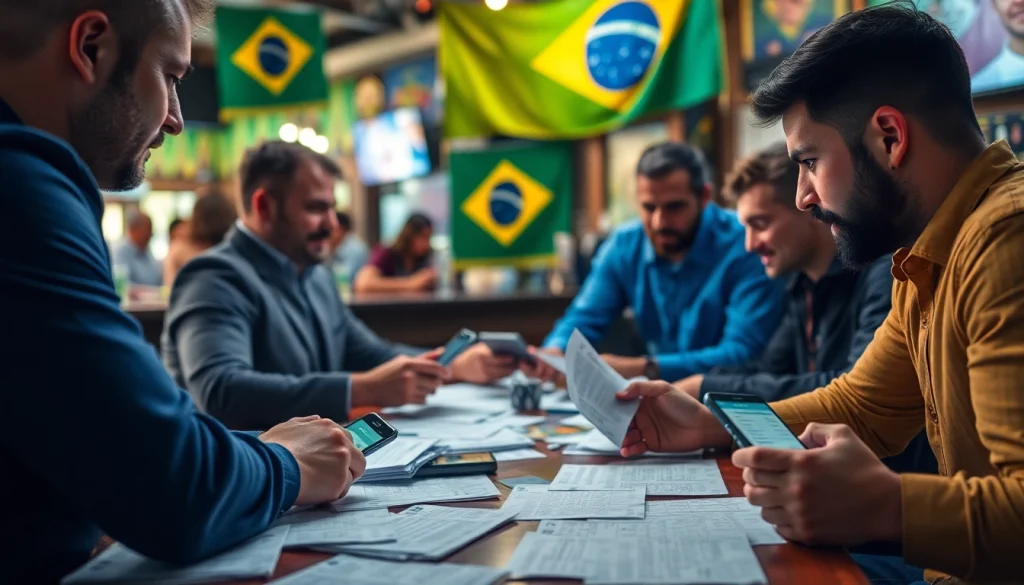 Discover the excitement of the best sports betting sites for Brazil through enthusiastic bettors and vibrant atmosphere.