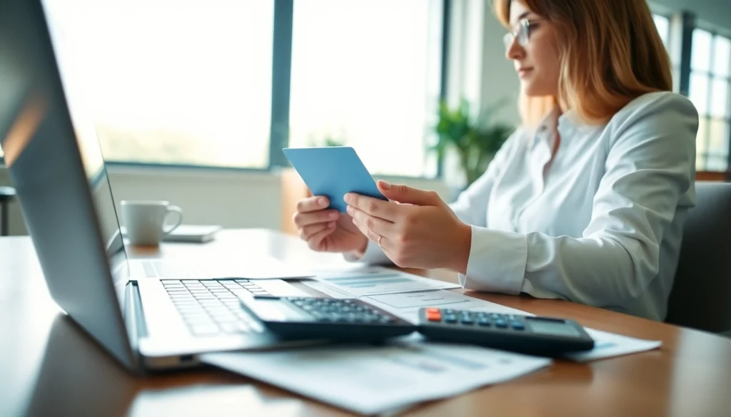 카드 현금화 방법을 분석하는 전문 금융 상담사의 모습