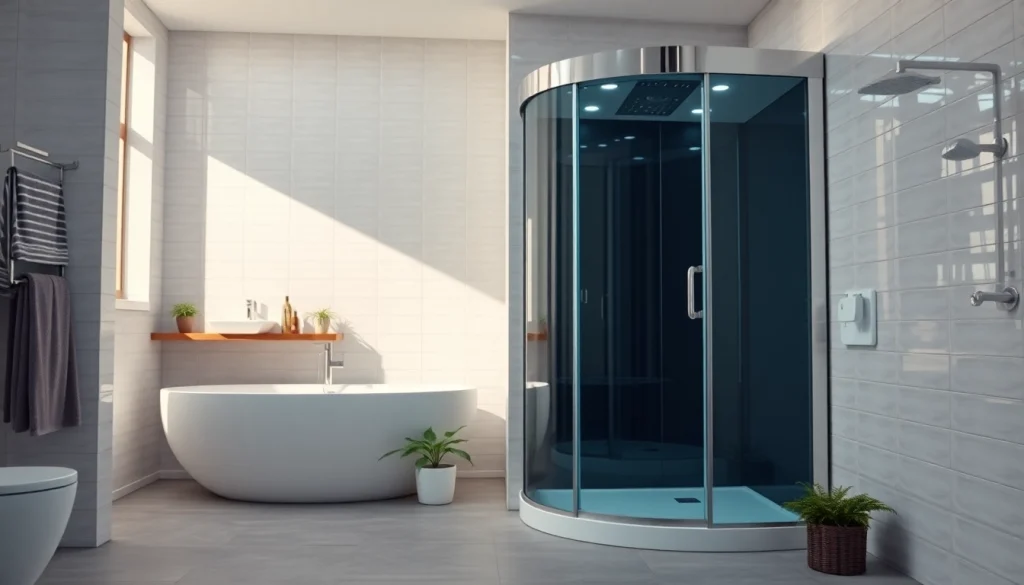 Genießen Sie die stilvolle sonni Duschkabine als elegantes Highlight im modernen Badezimmer.