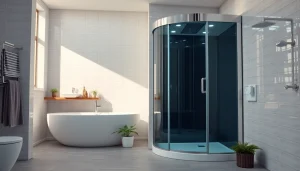 Genießen Sie die stilvolle sonni Duschkabine als elegantes Highlight im modernen Badezimmer.