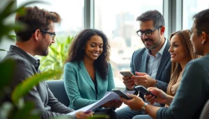 신용카드 현금화 방법을 논의하는 금융 전문가와 고객들