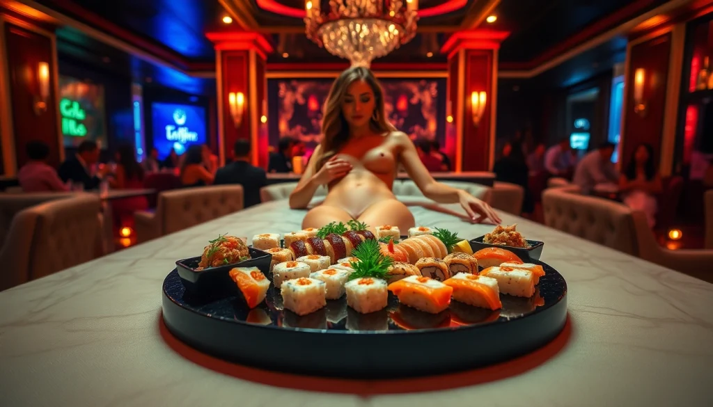 Indulge in body sushi at Club Noir, where elegance meets nightlife.