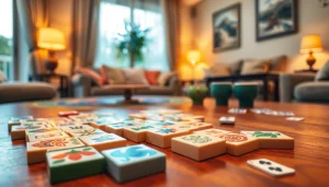 Jelajahi demo mahjong dengan set permainan yang menarik di ruang tamu yang nyaman.