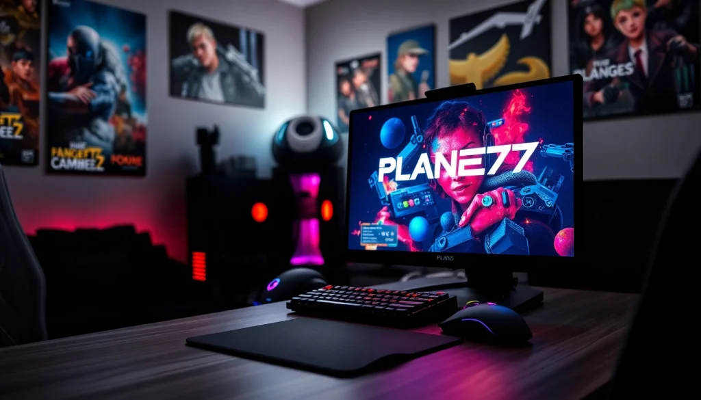 Permainan seru dari PLANET77 game dengan pencahayaan cerah dan suasana gaming yang energik.