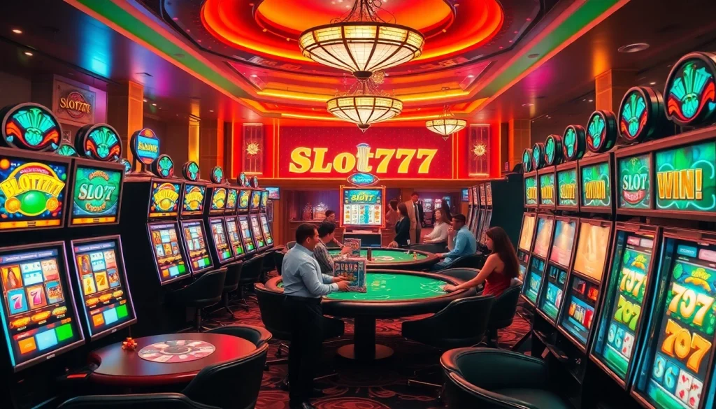 Experience the thrill of Slot777 with engaging slot machines and vibrant casino action.