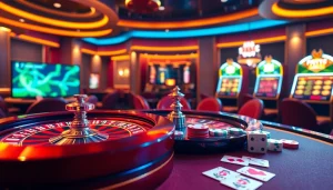 Experience thrilling gambling action at https://rr88.wales/ with luxurious online casino visuals featuring poker, roulette, and slot machines.