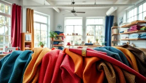 Bekijk prachtige gordijnstof in een sfeervolle interieursetting met diverse texturen.