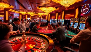 XSMB 247 betting at vibrant casino tables filled with thrilling action and excitement.