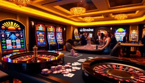 KJC VIP members enjoying a thrilling online casino experience with poker chips and cards.