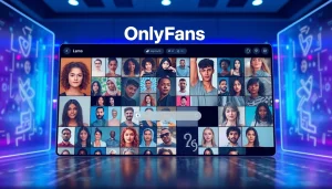 Visual representation of OnlyFans image search showcasing diverse profiles and a modern digital interface.