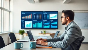 Find competitor pricing analysis with a professional at work examining data.