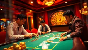 Experience the thrill of high-stakes poker with Daftar Modal138 strategies in an elegant casino setting.