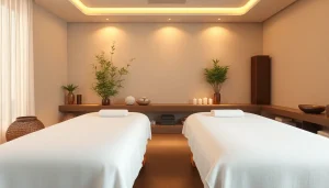 평화로운 분위기와 자연 요소가 있는 안양 스웨디시 마사지 스파 설정